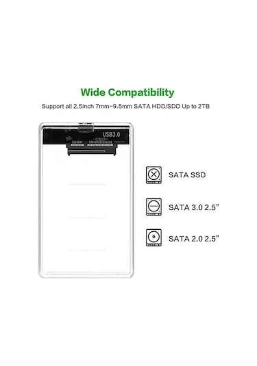 Harici Sabit Sürücüler Sata 3 İla Usb 3.0 2.5 İnç Hdd Ssd Sabit Disk Yerleştirme İstasyonu Muhafaza Hdd Kılıf
