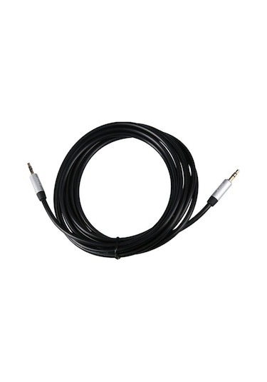 Besthome1 3.5mm Gümüş Kaplama Aux Kablosu, Otobil Telefon Bilgisayar Kulaklık Hoparlör İçin, 3 Metre Siyah Ses Bağlantı Kablosu