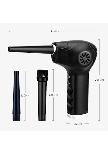 Suntek Elektrikli Mini Akülü Hava Silgi Araç Konsolu Siyah Siyah