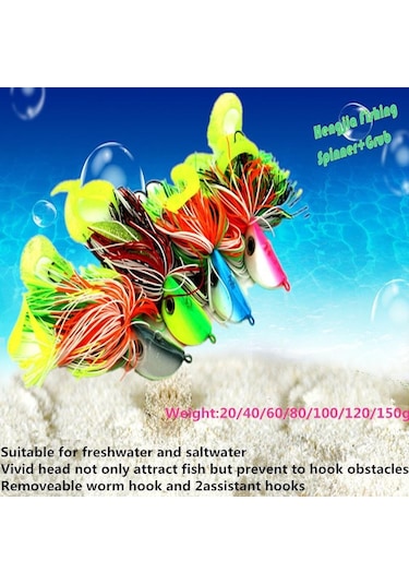 Hengjia 1 Adet Çok Fonksiyonlu Jig Cazibesi Spinnerbait Grub Wobbler Olta Takımı