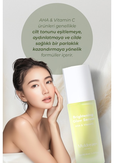 Muldream Brightening Glow AHA ve C Vitamin Serum 40 ML