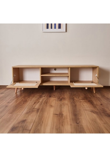 Just Home 2 Kapaklı Hazeran Tv Ünitesi - Safir Meşe - 160 Cm Safir Meşe