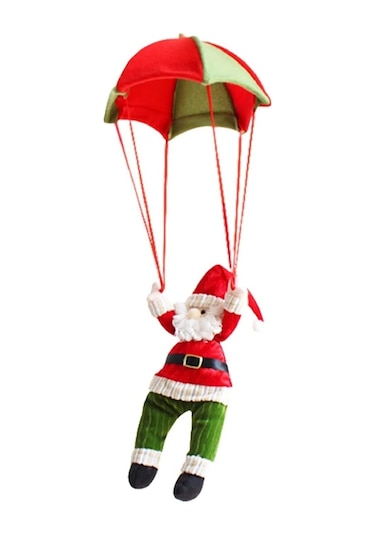 Yılbaşı Dekoratif Peluş Renkli Paraşüt Noel Baba 65 Cm