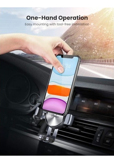 Joyhub Araç Telefonu Montajı Araç Havalandırması Yerçekimi Montajı İphone Galaxy Redmi Huawei İle Uyumlu Uzay Grisi Vantuzlu 353cj3