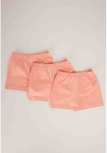 Cigit Üçlü Kız Boxer Set 2-9 Yaş Somon Somon