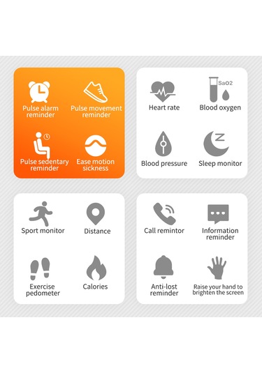 Geeroyoo Ocean 2 Akıllı Spor Saati - 0.96" Tft Dokunmatik Ekran, Uyku/nabız/kan Basıncı İzleme, Çoklu Spor Modu, Bildirimler, Android/ios Desteği - Siyah