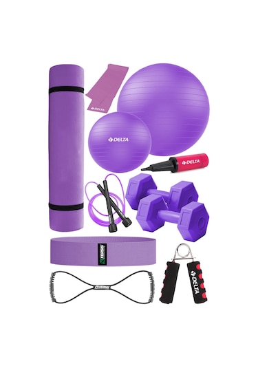 Kapsamlı Pilates Seti Tüm Ihtiyaçlarınız Tek Sette Mor