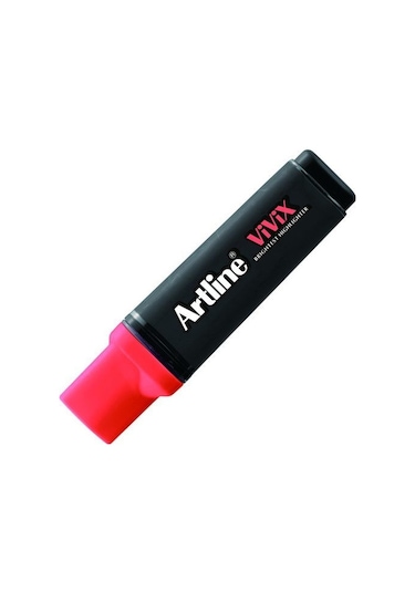 Artline Vivix Parlak Mürekkepli Fosforlu Kalem 2-5 MM Fosforlu Kırmızı Altın