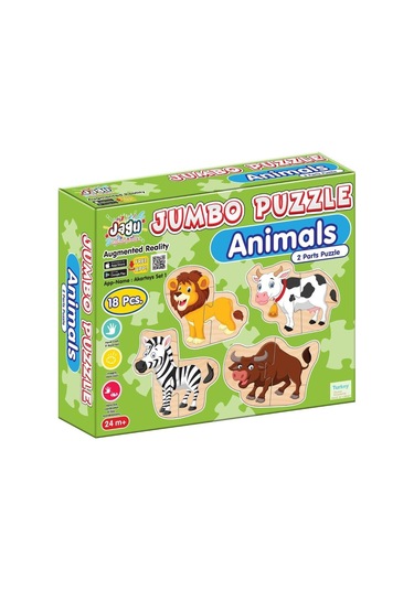 Jagu 2 Parçalı Jumbo Puzzle Hayvanlar 18 Prç.