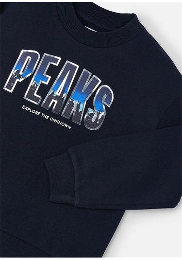 Mayoral Erkek Çocuk Baskılı Sweat Blue Black 4456 Siyah
