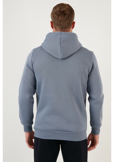 Buratti Regular Fit Kapüşonlu Kanguru Cepli Içi Tüylü Yumuşak Şardonlu Erkek Sweat 5905281 Koyu Gri