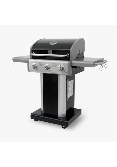 Kenmore Gazlı Barbekü 3 Ocaklı Siyah - Metal Siyah Çelik