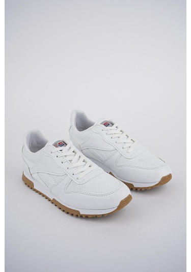 Muggo Mgparker Unisex Günlük Garantili Yürüyüş Koşu Sneaker Spor Ayakkabı Beyaz