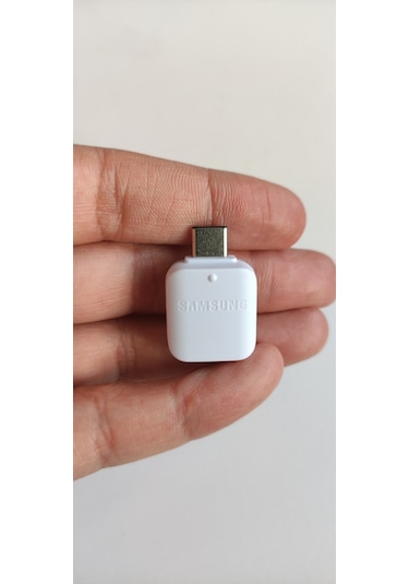 Samsung Uyumlu Typc-e To Usb Otg Dönüştürücü Beyaz Gh96-12489a