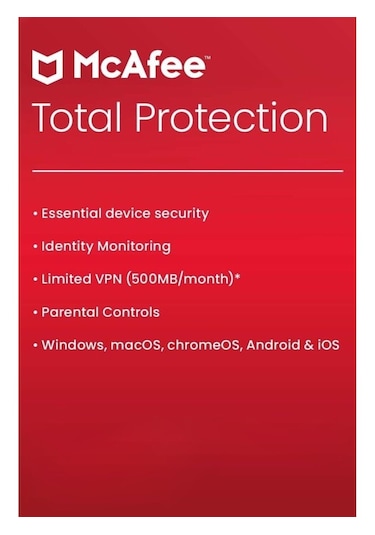 Mcafee Total Pro 2025 1 Cihaz 1 Yıl Abonelik Win/Mac/Apple Uyumlu iOS/Android