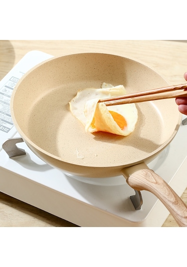 Yaozixa Sağlık Taşı Kaplama 20cm Tek Kişilik Yapışmaz Tava - Gazlı Ocak İçin Çok Renkli