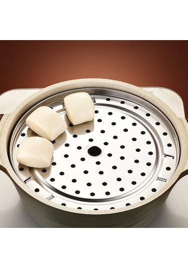 Fosenze Çelik Paslanmaz Üç Ayaklı Çıkarılabilir Buhar Tepsisi - Potlar İçin Buhar Sepeti, Gıda Buharlamak, Pişirmek, Fırınlamak İçin Mutfak Aksesuarı Gümüş