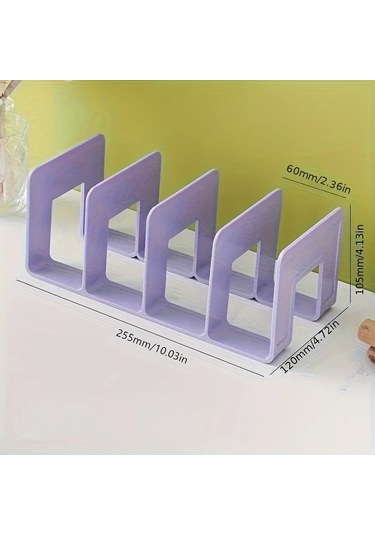 Meridiangoods Beyaz Masaüstü Organizer Rafı - Okul Ofis Kitap Dergi Saklama Standı Beyaz