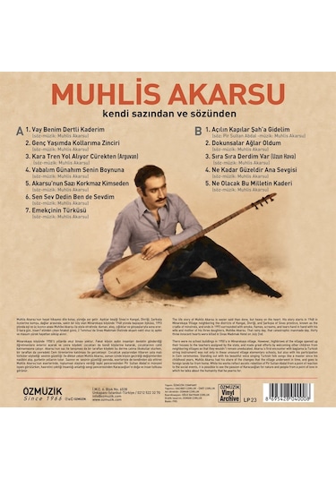 Muhlis Akarsu -Kendi Sazından Ve Sözünden Plak