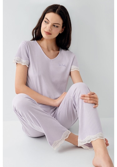 Pierre Cardin Kadın Mor Pijama Takımı Mor