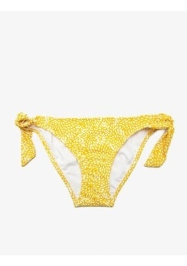 Deep Beach Sarı Desenli Yandan Bağlamalı Bikini Altı 001
