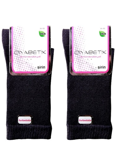 Şirin Bambu Diyabet Çorabı Sıkmaz Terletmez Asorti Renk 12 Çift Antrasit - Lacivert - Siyah