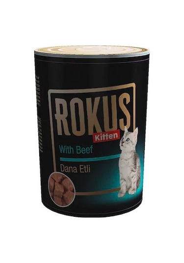Rokus Beef Dana Etli Konserve Yavru Kedi Maması 410 G