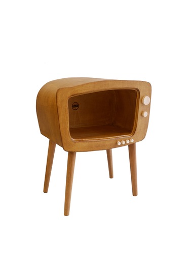 Dekoratif Retro Tv Ahşap Sehpa Köşe Sehpa