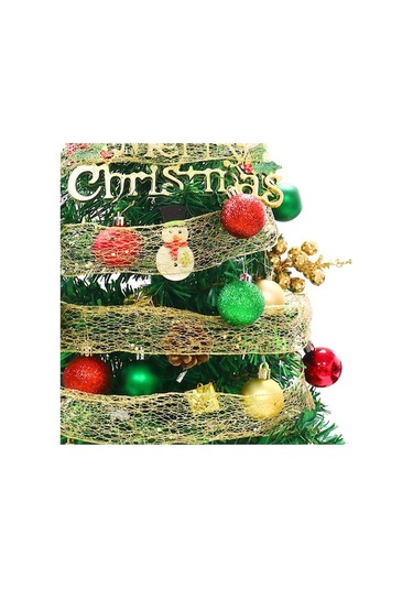 Pazly 2ft Led Masa Noel Ağacı - Akülü Çok Renkli Led Dize Işıklı