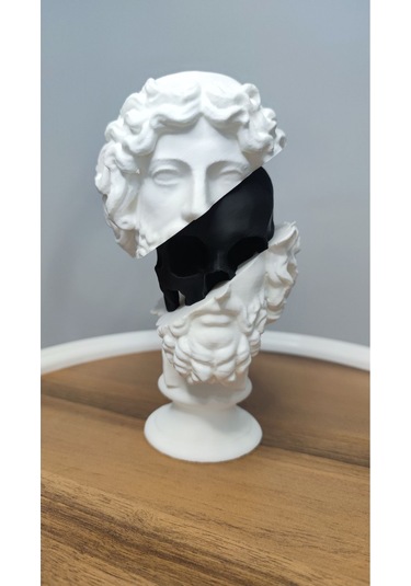 The Divine And The Mortal-ilahi Ve Ölümlü Dekoratif Biblo Hediyelik Siyah Beyaz Plastik 19cm