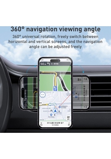 Wondernest Momax Move Evrensel Şeffaf Manyetik Araç Tutucu Hava Çıkışlı Siyah Siyah