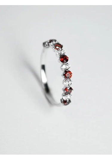 Lapshov 925 Ayar Gümüş Granat Taşlı Yüzük 11221094 Diğer