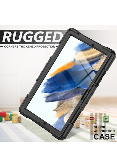 Samsung Uyumlu Galaxy Tab A8 10.5 Sert Pc Yumuşak Silikon Kılıf