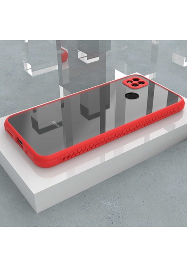 Teknocep Redmi 9c Kılıf Kaff Kapak - Kırmızı Kirmizi