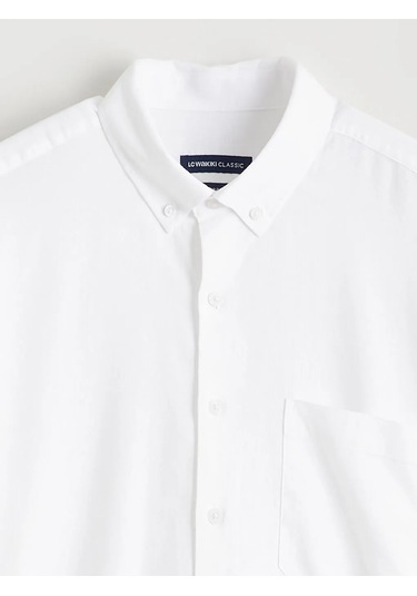 Lc Waikiki Beyaz Regular Fit Gabardin Erkek Gömlek