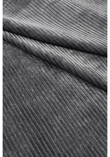 Lidya Antrasit Pamuk Dokuma Yumuşak Halı Kaymaz Tabanlı, Yıkanabilen Modern Tasarımlı Kilim Antrasit