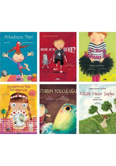 3-8 Yaş Resimli Eğitici 6lı Kitap Seti Karton Kapak