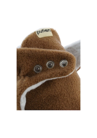 Organik Pamuk Astarlı, Bebek İlk Adım Ayakkabısı, Kaydırmaz Taban, Bebek Pandufu, Bebek Patik Kahverengi Kahverengi