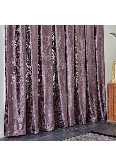 Karaca Home Volante Mürdüm Perde 12 Parça Çeyiz Seti Mürdüm