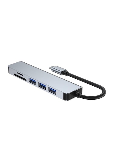 6'sı 1 Arada Tip C - 3 X Usb Bağlantı Noktası + Sd/tf + Hdmı Hub Diğer