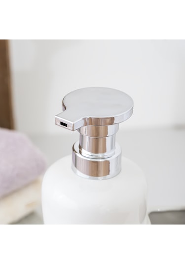 Porsima 277743 Beyaz Sıvı Sabunluk Fırçalı Süngerlikli 550 Ml