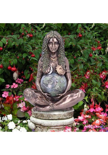 Singree Gaia Tanrıçesi Betimsel Heykel, Reçine Materyal, 3d Relief, Antik Yunan Mitolojisi, Ev Dekorasyonu Süsü Kahverengi