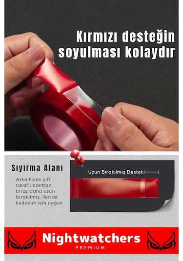 Deluxe Ekstra Güçlü Çok Amaçlı Çift Taraflı Tamir Cam Mekan Montaj 2mt Silikon Şeffaf Bant 5 Adet