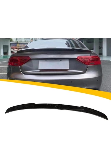 Audi A5 B8 4 Kapı M4 Bagaj Üstü Spoiler Parlak Siyah Spoyler Plastik İthal 2009-2016