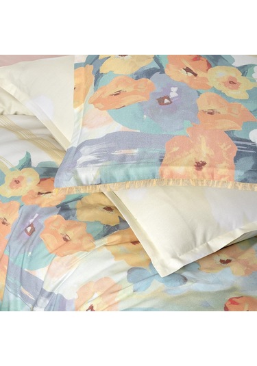 Sarev Romy Multicolor King Size Battal Boy %100 Pamuk Nevresim Takımı Çok Renkli