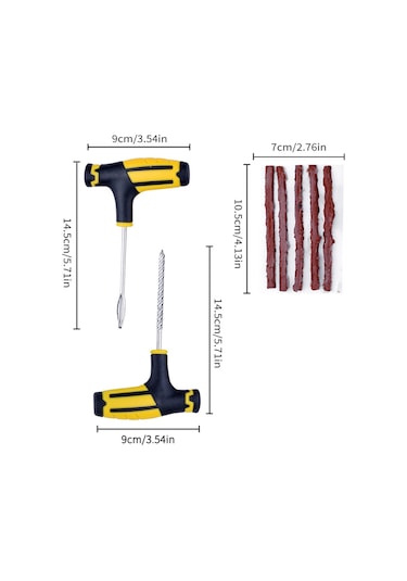 Teltree Otomobil Lastik Tamir Seti, Hızlı Tamir Araçları, Vakum Lastikler İçin, 15 Tırnaklı Plug Ve Gereçler, Taşınabilir Kutuda