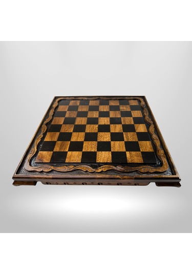 Mc01 Metal Satranç Takımı - Gerçek Ceviz Tahta - El Yapımı