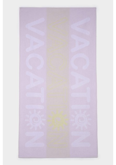 Defacto Kadın Desenli Pamuklu Plaj Havlusu C1149ax25smpr46 Mor