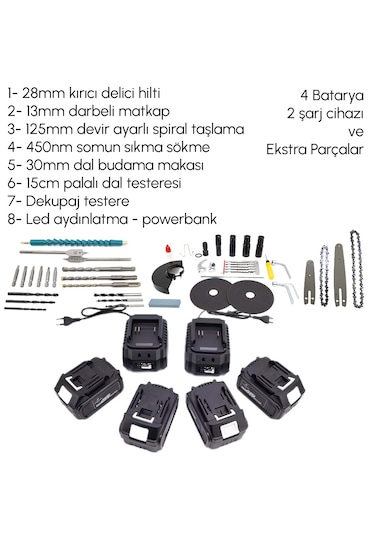 Chelikbei EEA379 Akülü 8'li Set