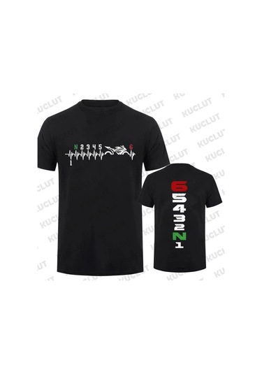 Kucluterkek Motosiklet Baskılı T-shirt 1n23456 - Yaz Moda Günlük Tişörtbej Bej